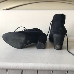 BCBGeneration Shoes - BCBG Generation black suede tie up booties BCBGeneration Shoes - BCBG Generation black suede tie up booties